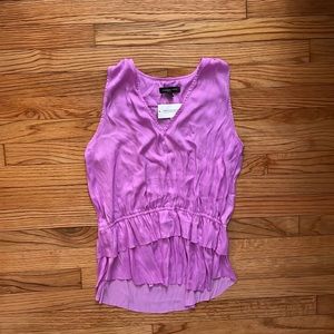 Purple sleeveless blouse top